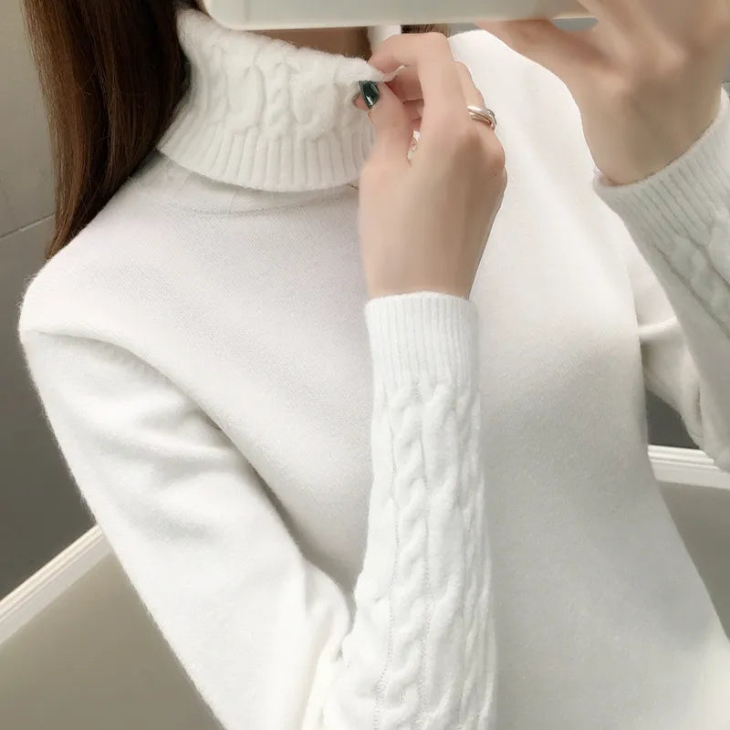 Pull Turtleneck Femme -  Manches Longues  | Chaud