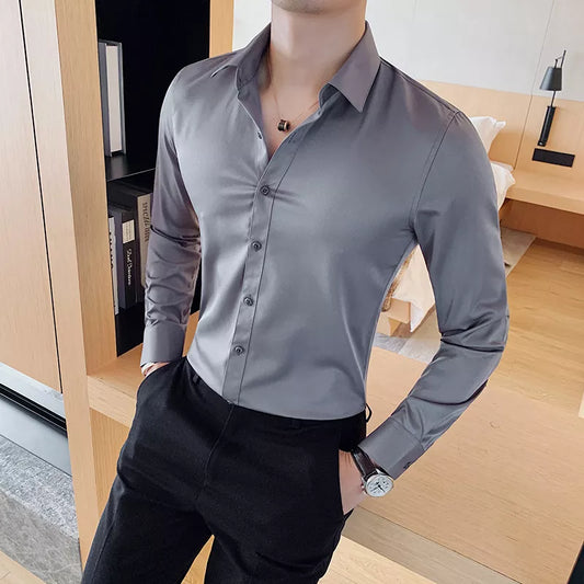 Chemise Business Homme - Manches Longues, Slim Fit