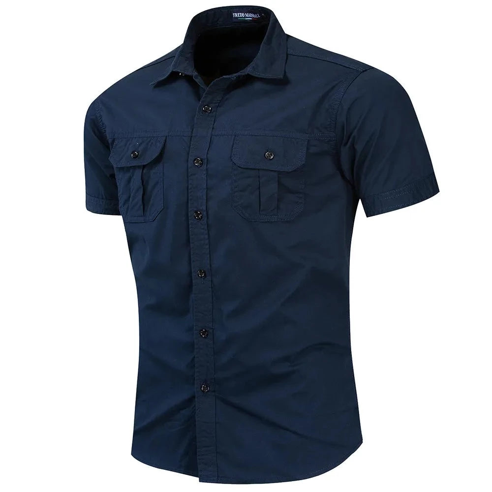 Chemise Militaire Homme Fredd Marshall - Coton, Casual