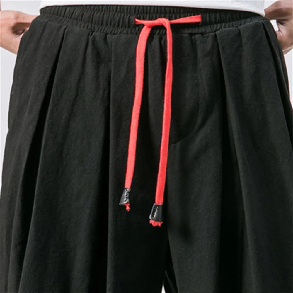 Pantalon de Survêtement surdimensionné en Lin Chinois pour Homme FGKKS: Haute Qualité, Style Décontracté